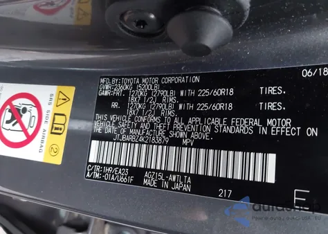 2019 Lexus Nx 300 from USA, damaged, VIN JTJBARBZ4K2183879